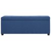 Lavice s úložným prostorem 116 cm modrá polyester 281321
