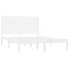 Rám postele bílý masivní dřevo 160 x 200 cm 3104619