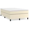 Rám postele s boxspringem krémový 120x200 cm umělá kůže 3121037