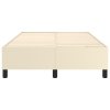 Rám postele s boxspringem krémový 120x200 cm umělá kůže 3121037