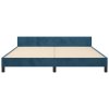Rám postele s čelem tmavě modrý 180x200 cm samet 3125651