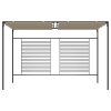 Altán se zatahovací střechou 3 x 4 x 2,3 m taupe 180 g/m² 313624