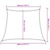 Stínící plachta 160 g/m² antracitová 3/4 x 3 m HDPE 311104