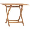 Skládací zahradní jídelní stůl 90 x 60 x 75 cm masivní teak 315445