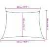 Stínící plachta 160 g/m² světle zelená 4/5 x 3 m HDPE 311325