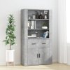 Skříň highboard betonově šedá kompozitní dřevo 3185379
