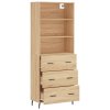 Skříň highboard dub sonoma 69,5 x 34 x 180 cm kompozitní dřevo 3189400
