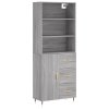 Skříň highboard šedá sonoma 69,5 x 34 x 180 cm kompozitní dřevo 3189427