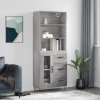 Skříň highboard šedá sonoma 69,5 x 34 x 180 cm kompozitní dřevo 3189507