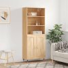 Skříň highboard dub sonoma 69,5 x 34 x 180 cm kompozitní dřevo 3189936