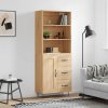 Skříň highboard dub sonoma 69,5 x 34 x 180 cm kompozitní dřevo 3190016