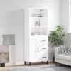 Skříň highboard bílá 69,5 x 34 x 180 cm kompozitní dřevo 3190045