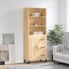 Skříň highboard dub sonoma 69,5 x 34 x 180 cm kompozitní dřevo 3190048
