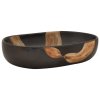 Umyvadlo na desku černé oválné 59 x 40 x 14 cm keramika 155106