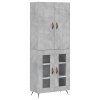 Skříň highboard betonově šedá 69,5x34x180 cm kompozitní dřevo 3195711