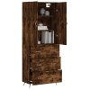Skříň highboard kouřový dub 69,5 x 34 x 180 cm kompozitní dřevo 3195824