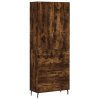 Skříň highboard kouřový dub 69,5 x 34 x 180 cm kompozitní dřevo 3195864