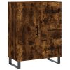 Skříň highboard kouřový dub 69,5 x 34 x 180 cm kompozitní dřevo 3195928