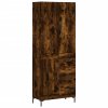 Skříň highboard kouřový dub 69,5 x 34 x 180 cm kompozitní dřevo 3196016