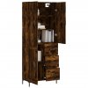 Skříň highboard kouřový dub 69,5 x 34 x 180 cm kompozitní dřevo 3196016