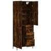 Skříň highboard kouřový dub 69,5 x 34 x 180 cm kompozitní dřevo 3196016