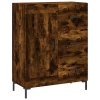 Skříň highboard kouřový dub 69,5 x 34 x 180 cm kompozitní dřevo 3196016