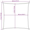 Stínící plachta 160 g/m² černá 4,5 x 4,5 m HDPE 311717