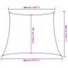 Stínící plachta 160 g/m² černá 3/4 x 3 m HDPE 311764