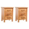 Noční stolky 2 ks 40 x 30 x 54 cm masivní dubové dřevo 3053415