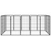 16panelová ohrádka pro psy černá 50 x 100 cm práškovaná ocel 3115960
