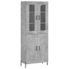 Skříň highboard betonově šedá 69,5x34x180 cm kompozitní dřevo 3198349