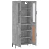 Skříň highboard betonově šedá 69,5x34x180 cm kompozitní dřevo 3198349