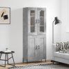 Skříň highboard betonově šedá 69,5x34x180 cm kompozitní dřevo 3198349