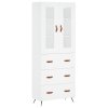 Skříň highboard bílá 69,5 x 34 x 180 cm kompozitní dřevo 3198377
