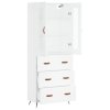 Skříň highboard bílá 69,5 x 34 x 180 cm kompozitní dřevo 3198377