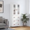 Skříň highboard bílá 69,5 x 34 x 180 cm kompozitní dřevo 3198377