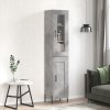 Skříň highboard betonově šedá 34,5x34x180 cm kompozitní dřevo 3199501