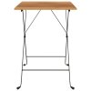 Skládací bistro stůl 55 x 54 x 71 cm masivní teak a ocel 319978