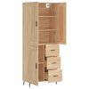 Skříň highboard dub sonoma 69,5 x 34 x 180 cm kompozitní dřevo 3200020
