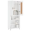 Skříň highboard bílá 69,5 x 34 x 180 cm kompozitní dřevo 3200041