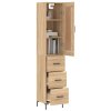 Skříň highboard dub sonoma 34,5 x 34 x 180 cm kompozitní dřevo 3200196