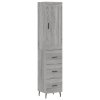 Skříň highboard šedá sonoma 34,5 x 34 x 180 cm kompozitní dřevo 3200215