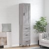 Skříň highboard šedá sonoma 34,5 x 34 x 180 cm kompozitní dřevo 3200215