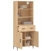 Skříň highboard dub sonoma 69,5 x 34 x 180 cm kompozitní dřevo 3200516