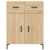 Skříň highboard dub sonoma 69,5 x 34 x 180 cm kompozitní dřevo 3200516