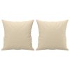 2místná pohovka s polštáři krémová 140 cm textil 3200911