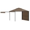 Altán se dvěma extra stříškami 3x3x2,73 m taupe 180 g/m² 312268