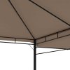 Altán se dvěma extra stříškami 3x3x2,73 m taupe 180 g/m² 312268