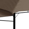 Altán se dvěma extra stříškami 3x3x2,73 m taupe 180 g/m² 312268