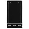 Šatní skříň černá 87 x 49 x 159 cm textil 282457